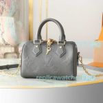 Replica L--V Speedy Bandoulière 20 Gun Metal Color Handbag M12013